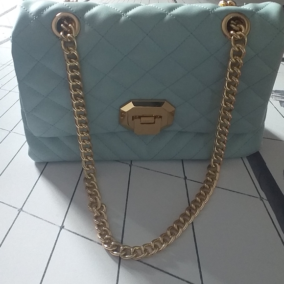 ALDO Baby Blue Chevron Quilted Bag - Picture 2 of 6